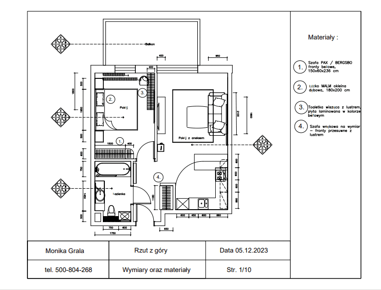 Projektowanie wnętrz, portfolio Moniki Grali - kompleksowa oferta.