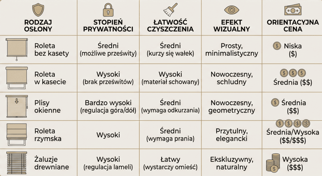 Przykład nowoczesnej aranżacji okien bez firan i zasłon.